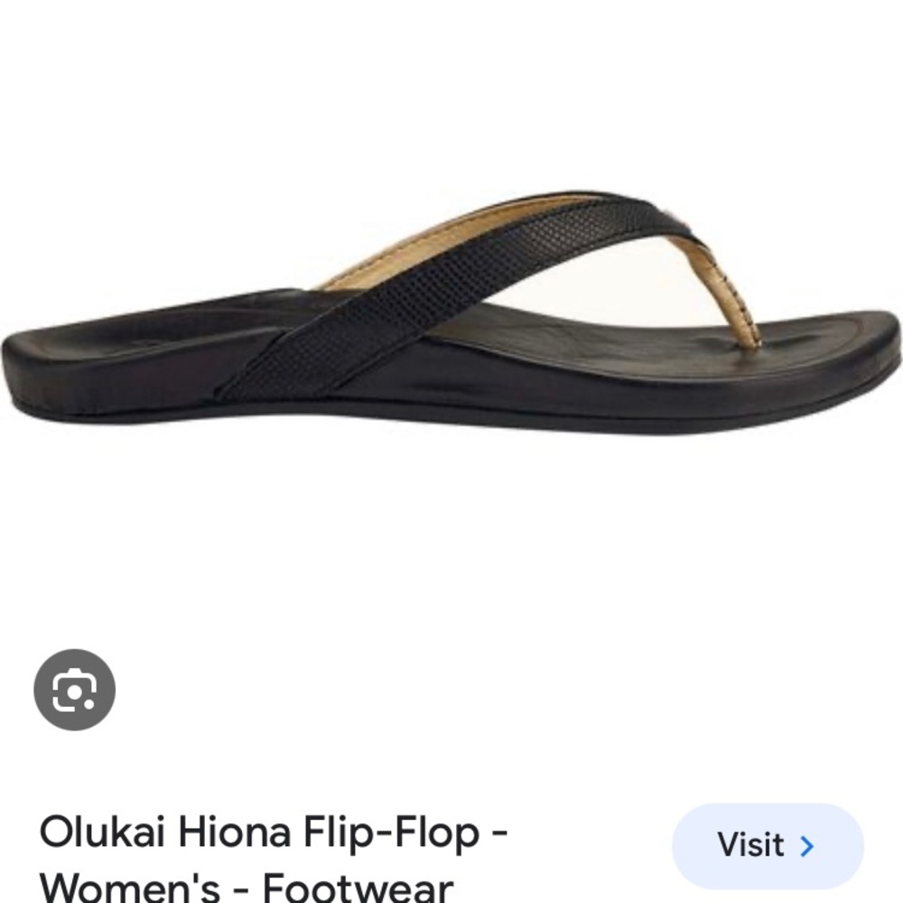 Olukai black flip flop
